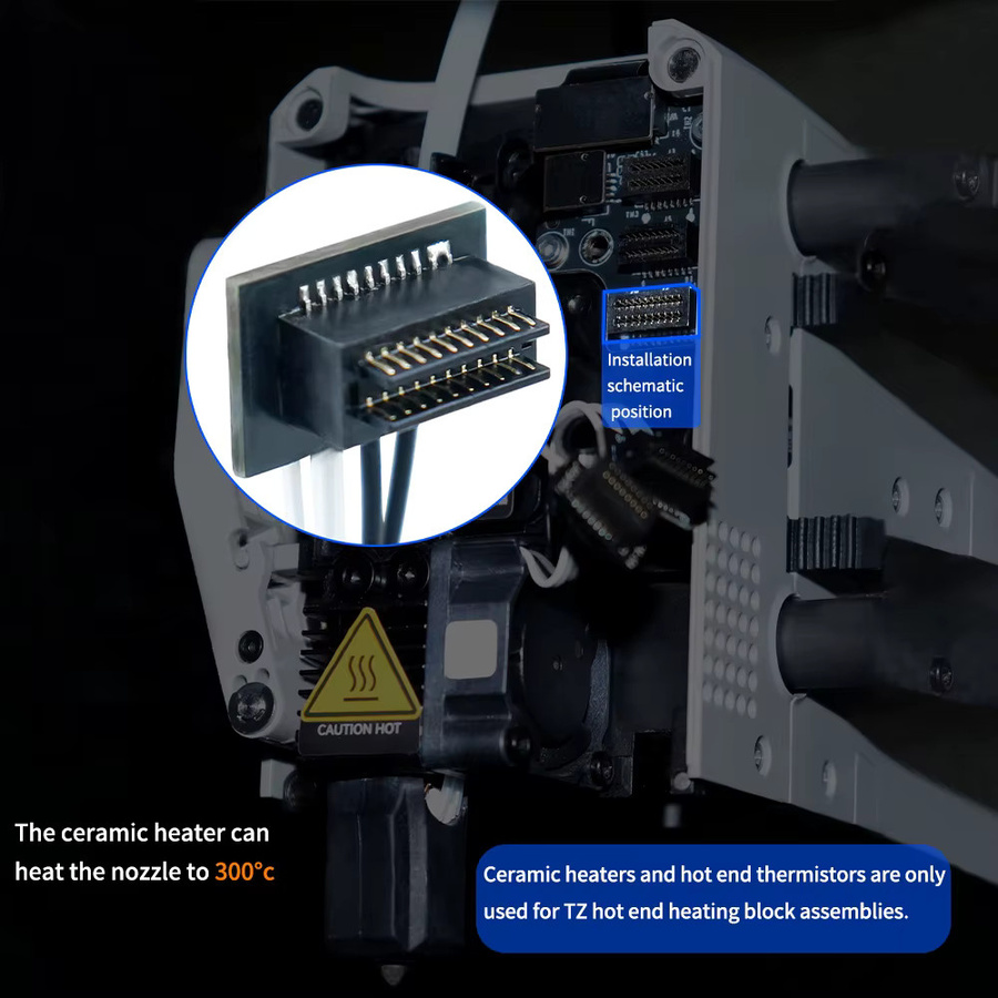 Bambu Keramik-Heizthermistor und Heizpatrone mit Temperatursensor für P1P, X1C, X1 und P1S Hotends - Bild 2