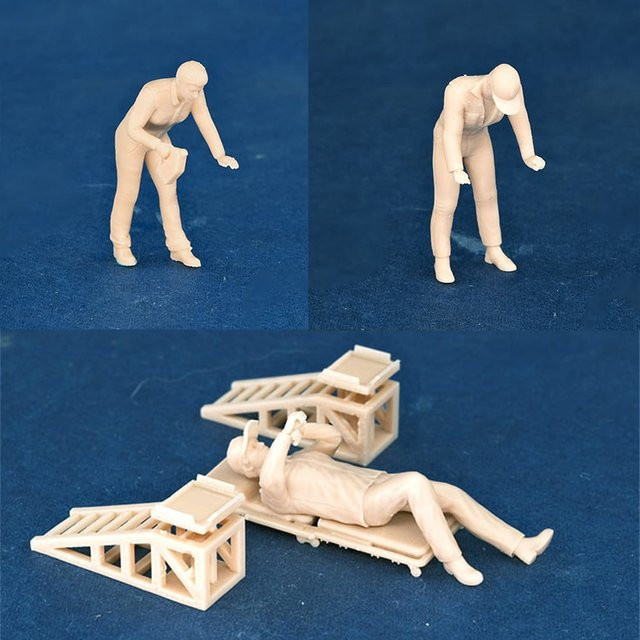 Kicarmod Automechaniker Ölfigur, Harzmodell, 1:64, Zubehör - Bild 1