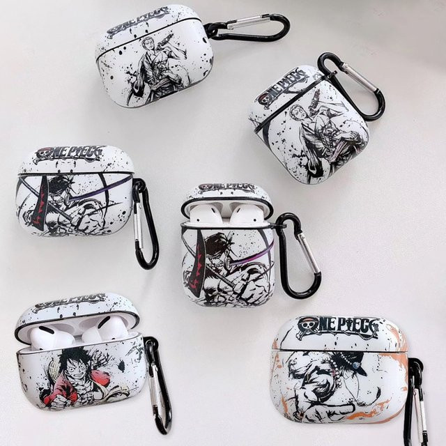 Bandai One Piece Anime Cartoon Schutzhülle für AirPods 2, 3 und Pro Bluetooth Kopfhörer - Bild 1