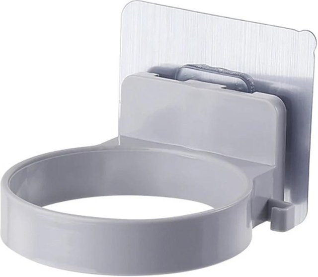XYNN Wandmontierter Haartrocknerhalter aus ABS in Grau zur Badezimmeraufbewahrung - Bild 1