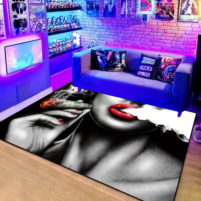 Beauty Smokes Rutschfeste Bodenmatte mit Lippenkunst-Design für den Eingangsbereich - Bild 2