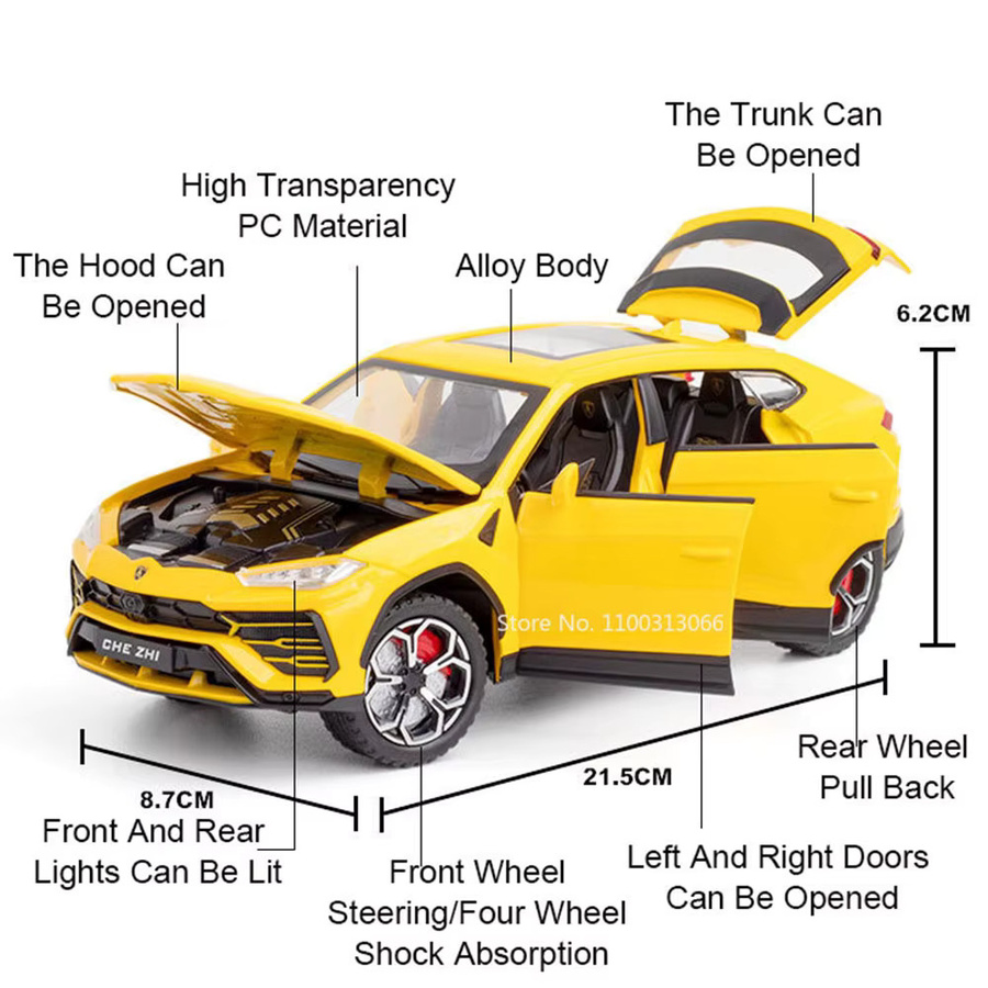 MAKEDA Lambor URUS Sian FKP37 Sportwagen, Modellauto, 1:24, mit Licht und Sound - Bild 4