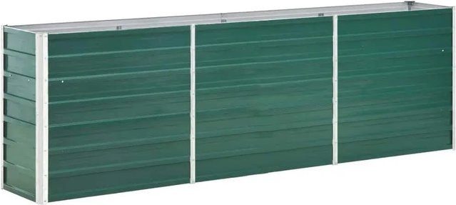 DELUKE Hochbeet OSKAR aus verzinktem Stahl in Grün, B/T/H: 240 x 40 x 77 cm - Bild 1