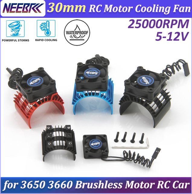 NEEBRC RC-Motorkühlventilator, mit Metall-Kühlkörperhalterung, JST-Stecker - Bild 1