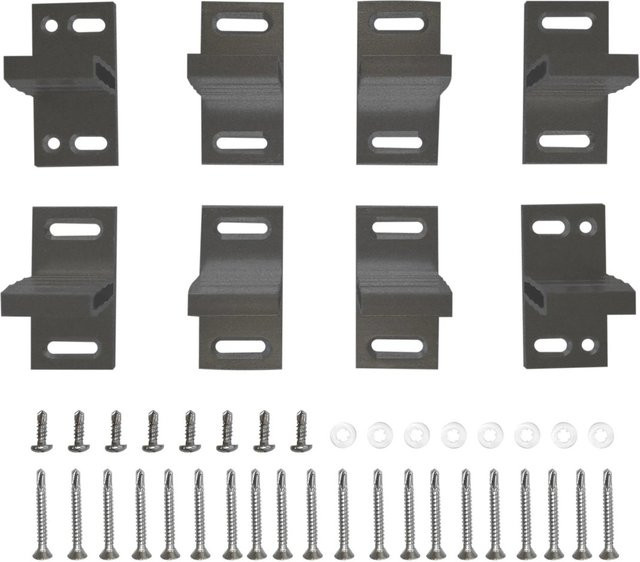 GartenLand T-Beschlag Relax 8er-Set aus Aluminium in Anthrazit inklusive Schrauben - Bild 1