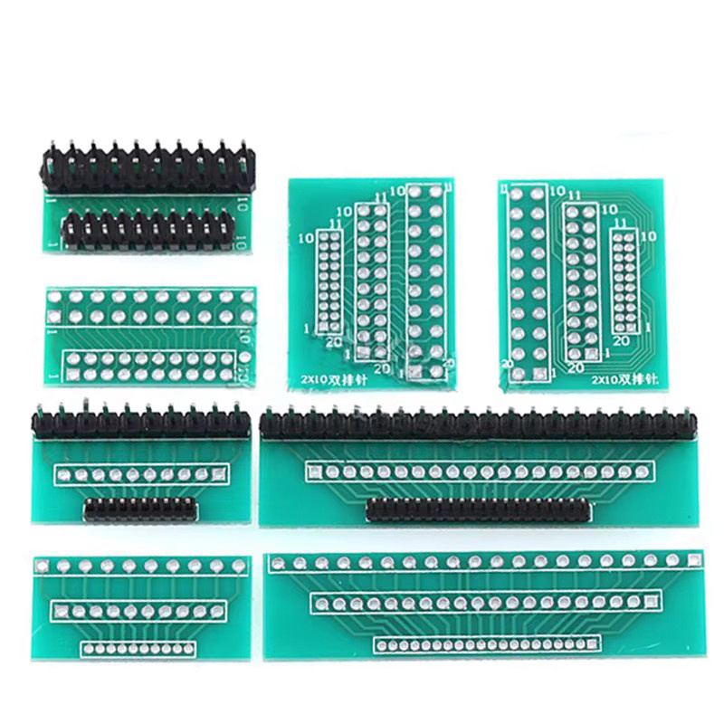 ChengHaoRan PCB Testboard Konverter in Grün mit verschiedenen Rastermaßen für 1, 2 oder 3 Reihen - Bild 4