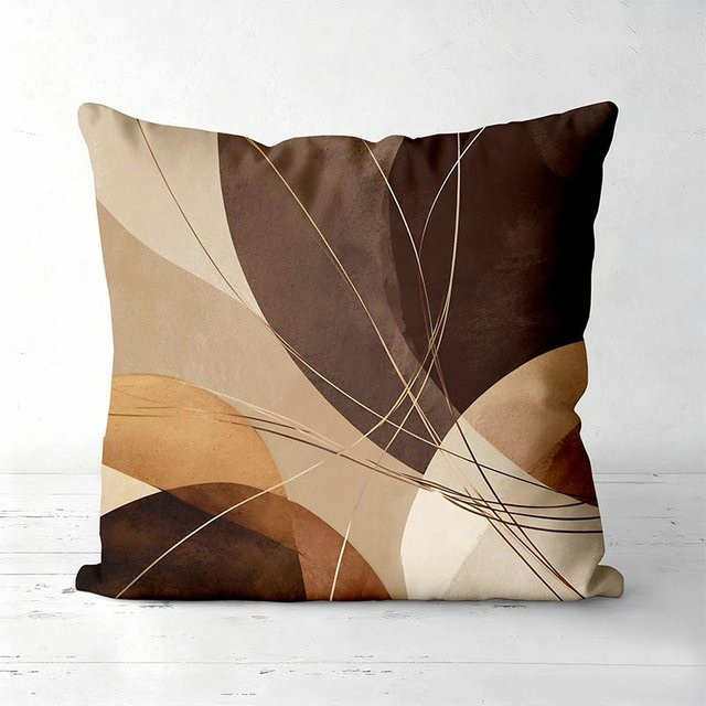 Dekorative Kissenbezüge von JMG Clothing mit modernem abstrakten Grafikmuster in Beige aus Polyester, B/H: 60 x 60 cm - Bild 1