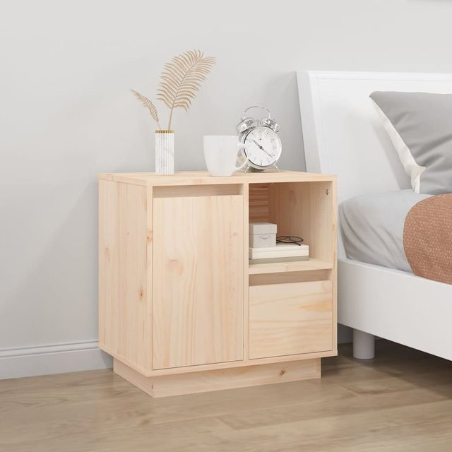 VIDAXL Nachttisch aus massivem Kiefernholz, Modern, B/T/H: 50 x 34 x 50 cm - Bild 1