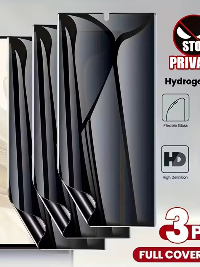 3er-Pack Samsung Galaxy Anti-Spy Sichtschutz-Hydrogel-Displayschutzfolie für S20 S21 S22 S23 FE S24 S25 S26 und Note 10 Plus 20 Ultra - Bild 7