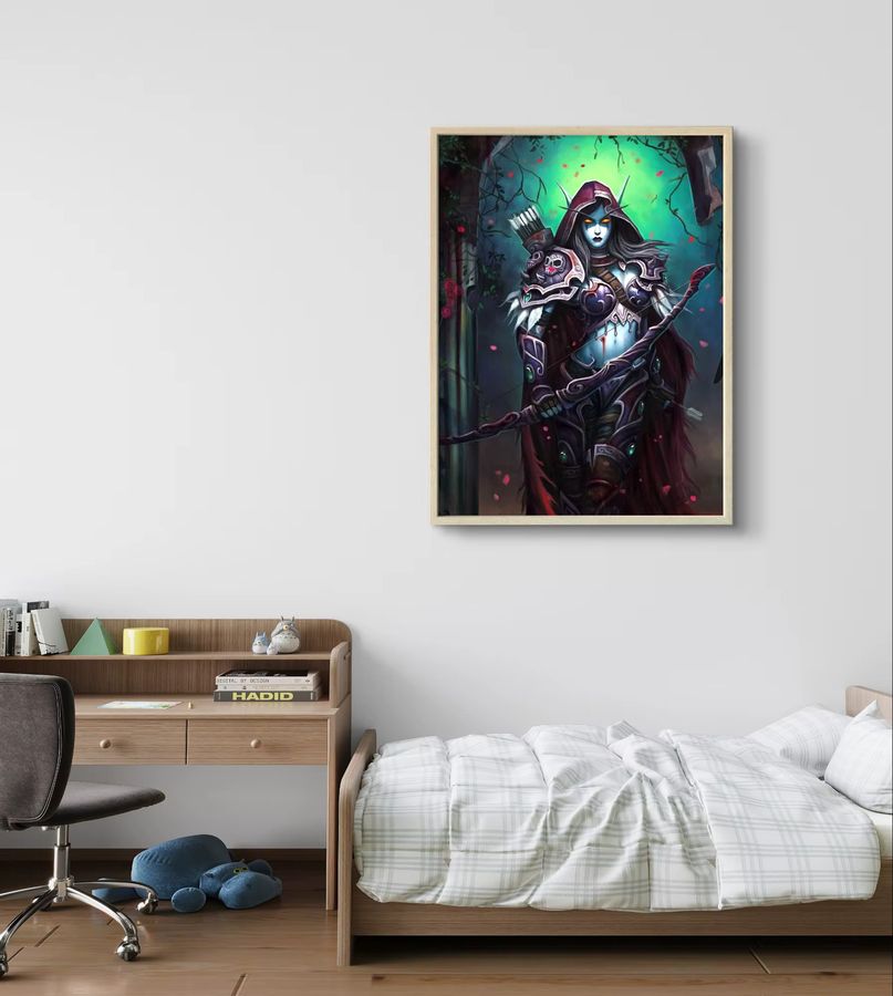 YUTTEE World of Warcraft Diamant-Malerei-Set Dunkle Königin DIY Wandbild mit runden Steinen - Bild 2