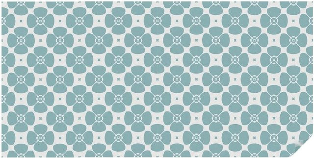 Tulup Buntglasfolie Blumensymmetrie Fensterfolie in Weiß und Bunt, Blickdicht, B/H: 200 x 100 cm - Bild 1