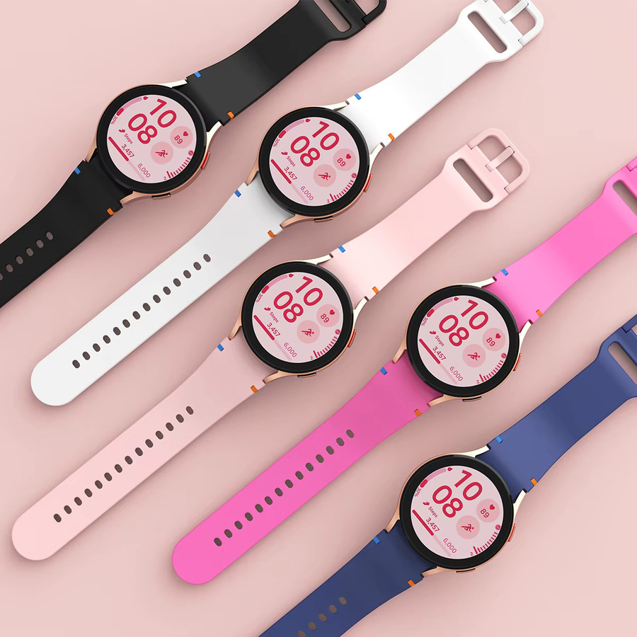 Samsung Uhrenarmband Silikon, Weiß, Unisex - Bild 5