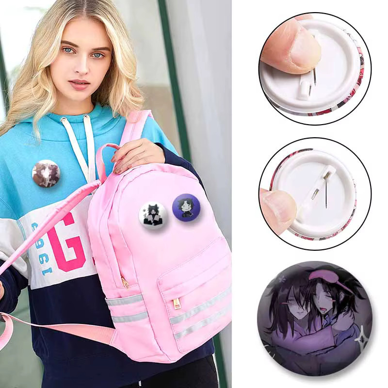 Brosche Anime Azure und Zwei Zeit Münze Abzeichen, Unisex - Bild 2