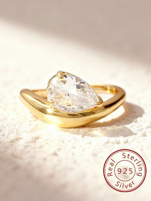 Jewlier Ring, 925 Silber, Zirkonia, Damen - Bild 1