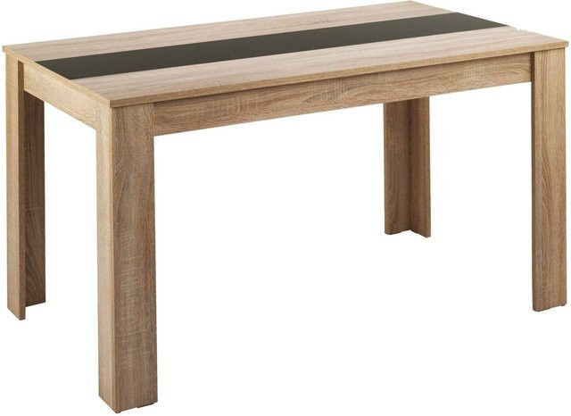 byLIVING Esstisch NORI modern rechteckig in Eiche und Schwarz, B/T/H: 160 x 90 x 75 cm - Bild 2