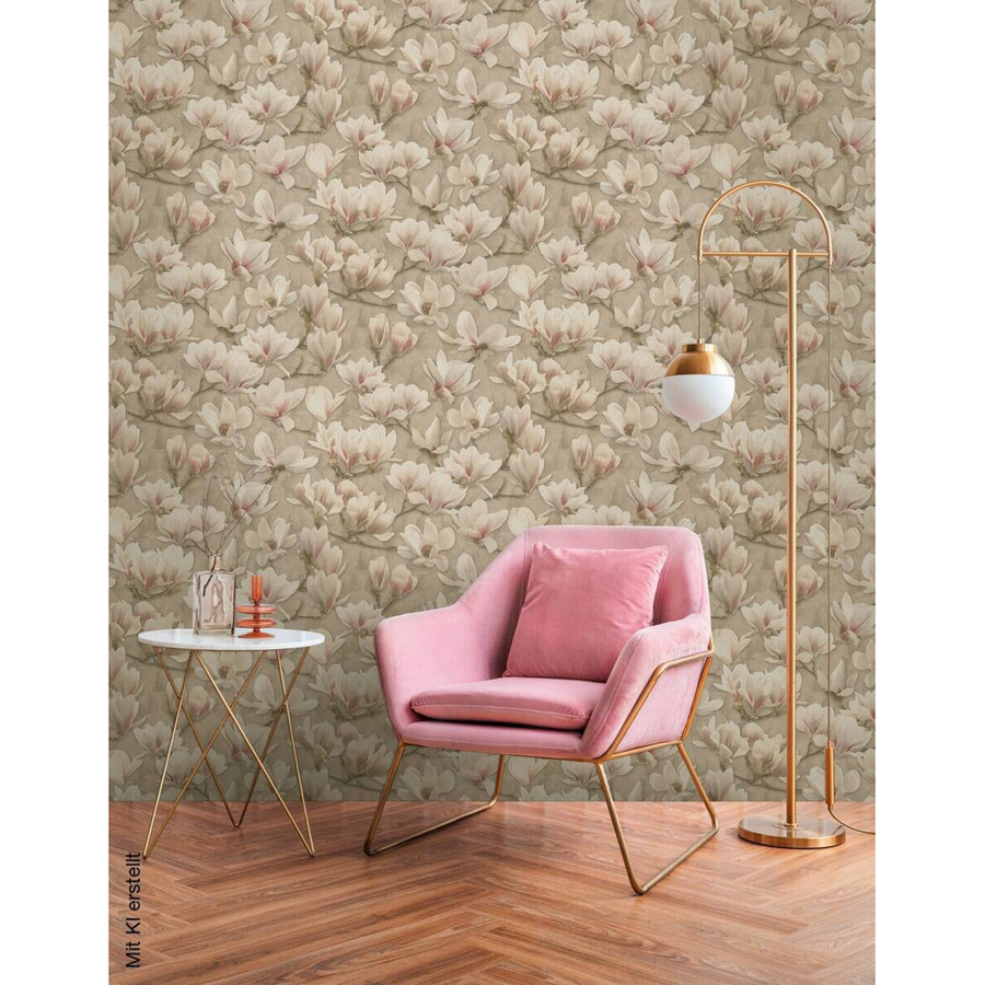 A.S. Création Vliestapete Floral in Weiß und Rosa, B/H: 53 x 1005 cm - Bild 3