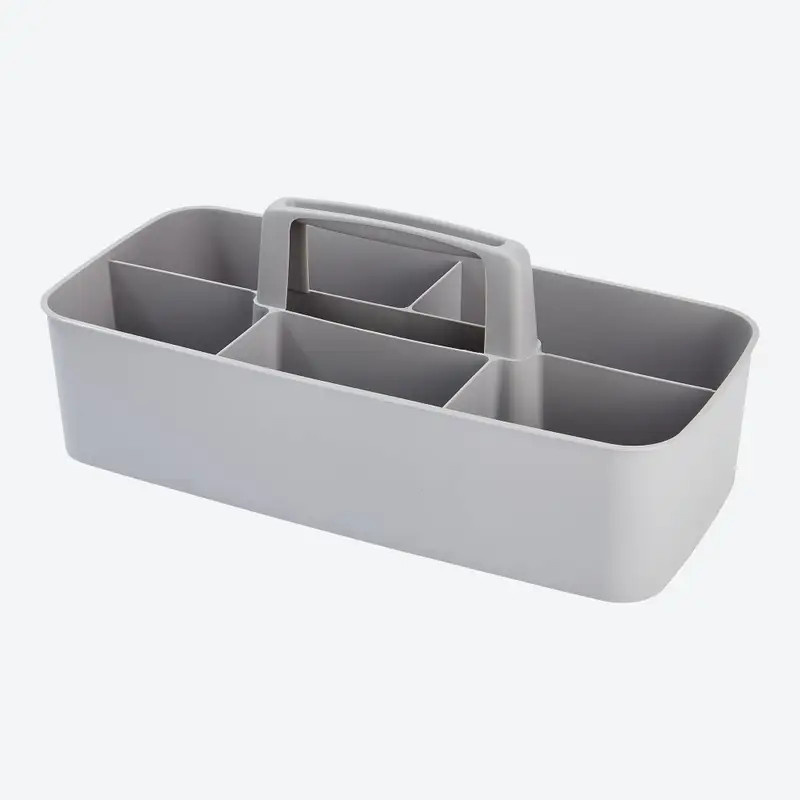 Organizer mit Tragegriff in Grau aus Polypropylen, B/T/H: 15,5 x 32,5 x 13 cm - Bild 2