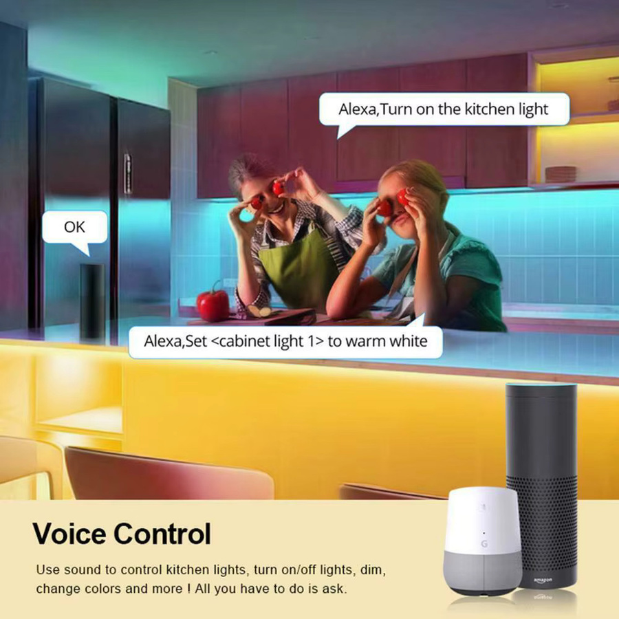 CENFAYA USB Tuya WiFi COB LED Streifen Warmweiß, flexibel und dimmbar, kompatibel mit Alexa und Google Assistant - Bild 2