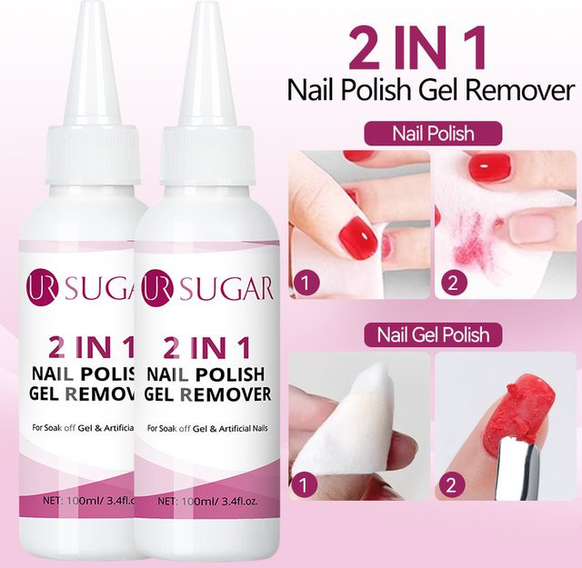 UR SUGAR 2 in 1 Nagellack-Gel-Entferner Flüssigkeit, 100 ml - Bild 1