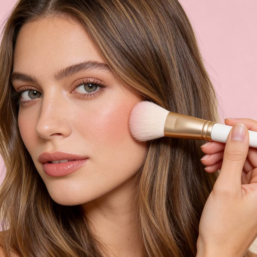 KOSSHOW Make-up-Pinsel, Schrägspitze, Weiß-Gold, Unisex - Bild 3
