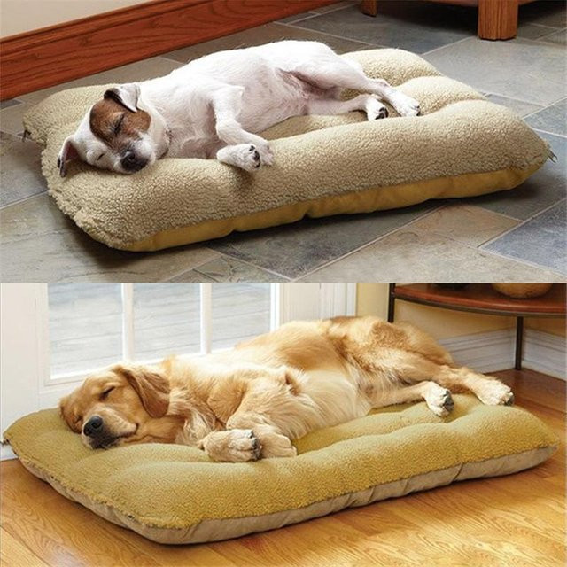Waschbare Hundematratze für große Hunde und Katzen von Household supplies MH in Beige, B/T/H: 100 x 60 cm - Bild 1