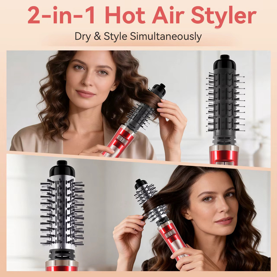 Hatteker Automatischer Rotierender Heißluftkamm, Haarstyling-Föhnkamm - Bild 2