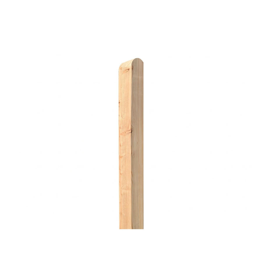 Woodtex Lärchenpfosten mit Rundkopf, quadratisch, braun, Höhe: 190 cm, Breite: 9 cm, Tiefe: 9 cm - Bild 2