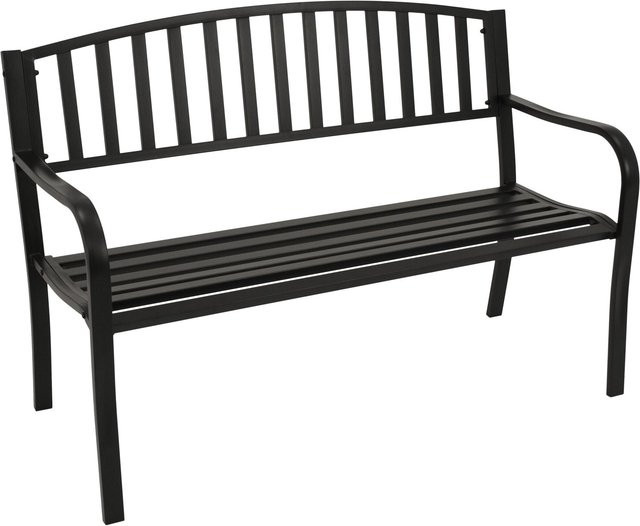 DEGAMO Gartenbank NEWPORT 2-Sitzer aus Metall in Schwarz Matt - Bild 1