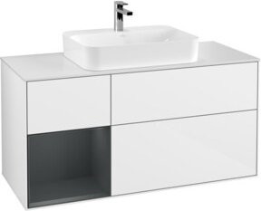 V&B Waschtischunterschrank Finion in Weiß lackiert, Breite: 120 cm, Tiefe: 50,1 cm, Höhe: 50,1 cm - Bild 1