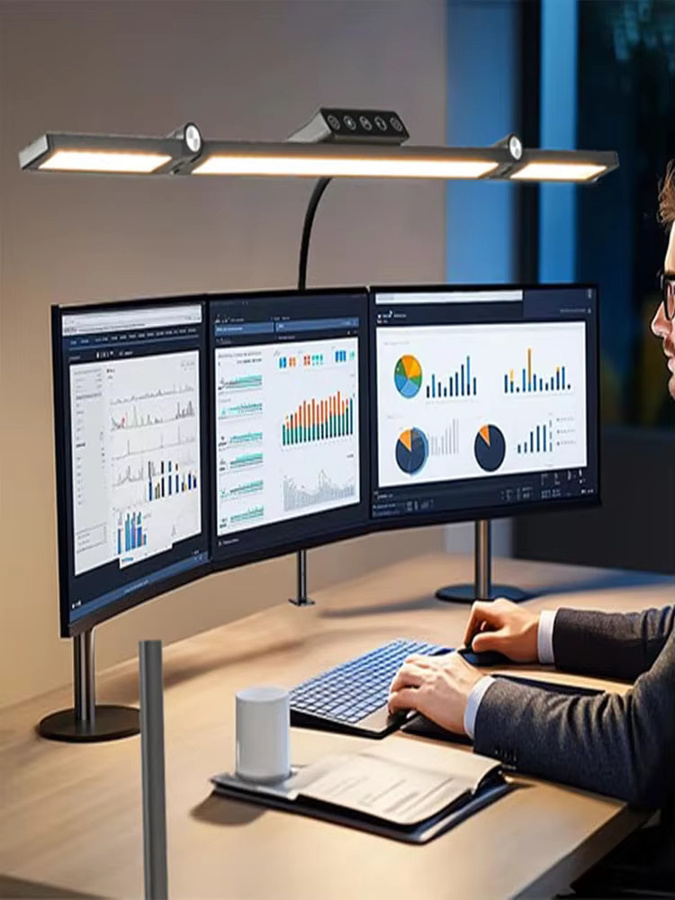 TLEDMP LED-Schreibtischlampe in Schwarz mit stufenloser Dimmung, flexibler Klemmhalterung und verstellbarem Schwanenhals für Home-Office und zum Lesen - Bild 5