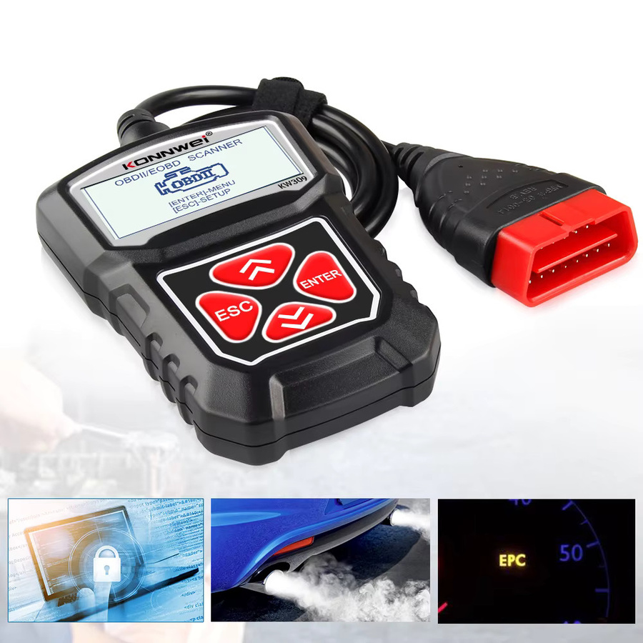 KONNWEI KW309 OBD2 Auto Diagnose Scanner in Schwarz zum Lesen und Löschen von Fehlercodes mit Live-Datenfunktion - Bild 5