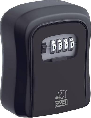 BASI Schlüsselsafe SSZ 200 mit Zahlenschloss in Schwarz aus Aluminium - Bild 1