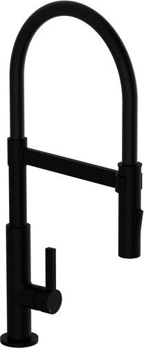 Schütte Spültischarmatur Miami Schwarz-Matt mit ausziehbarem Soft-Touch Schlauch und Spritzfunktion aus Messing - Bild 2