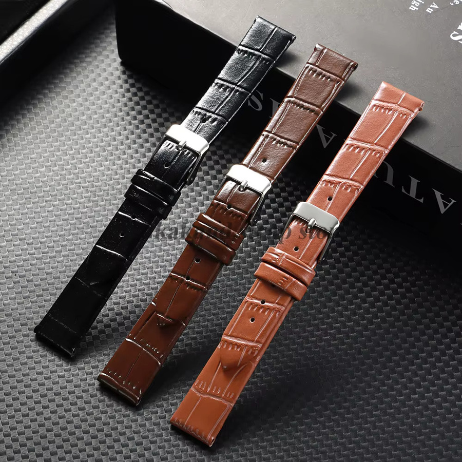 Uhrenarmband Leder, Bambus-Verbindungsmuster, Unisex - Bild 2