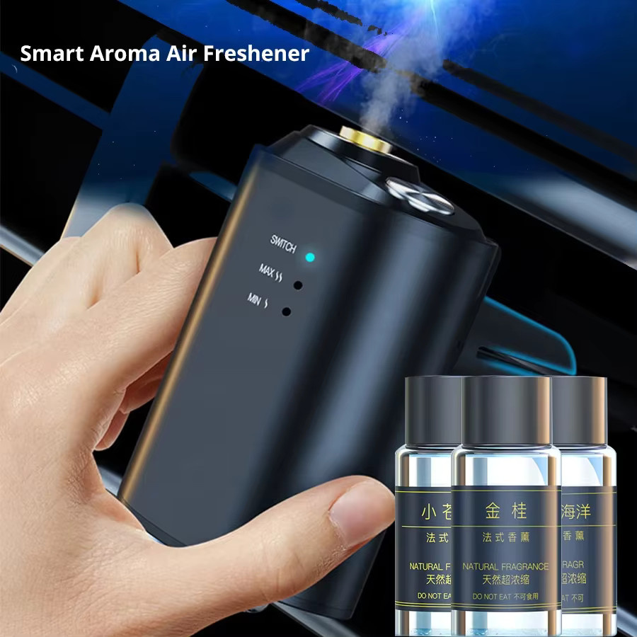 HAOYUNMA Ätherisches Öl Auto Lufterfrischer Aroma Diffusor Clip in Silber oder Schwarz - Bild 2