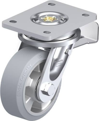 Blickle Lenkrolle LO-ALEV 127K-ST-SG mit Feststeller, Farbe Grau, Rad-Durchmesser: 125 mm, Tragfähigkeit: 300 kg - Bild 1
