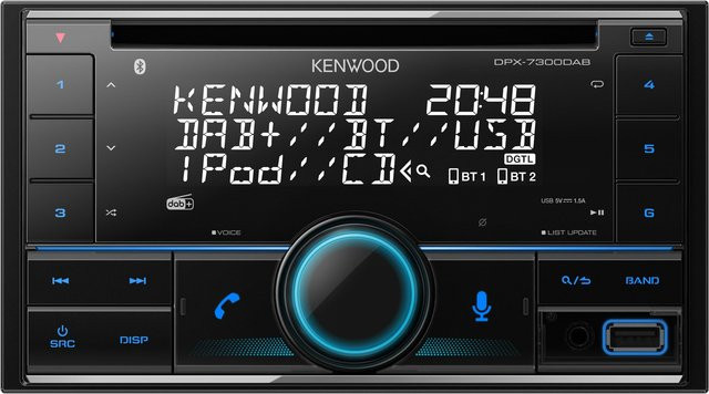 Kenwood DPX-7300DAB 2-DIN Autoradio in Schwarz mit Bluetooth, USB-A und AUX - Bild 1