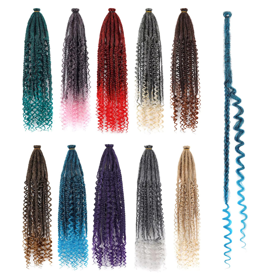 jeedou Dreadlock-Verlängerung, 24 Zoll, Faux Locs, synthetisch - Bild 2
