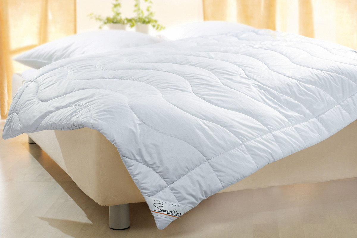 Garanta Edles Kamelhaar Duo Steppbett aus 100% Kamelhaar, Farbe: Weiß, B/T: 240 x 220 cm - Bild 1