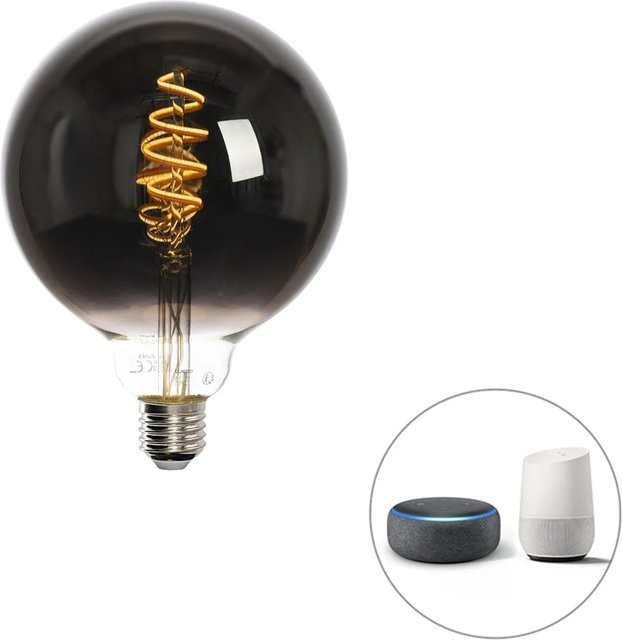 LUEDD Smart LED Lampe G125 Globe Filament Schwarz, E27, 4W, dimmbar, 3000K, 60 lm - Bild 1