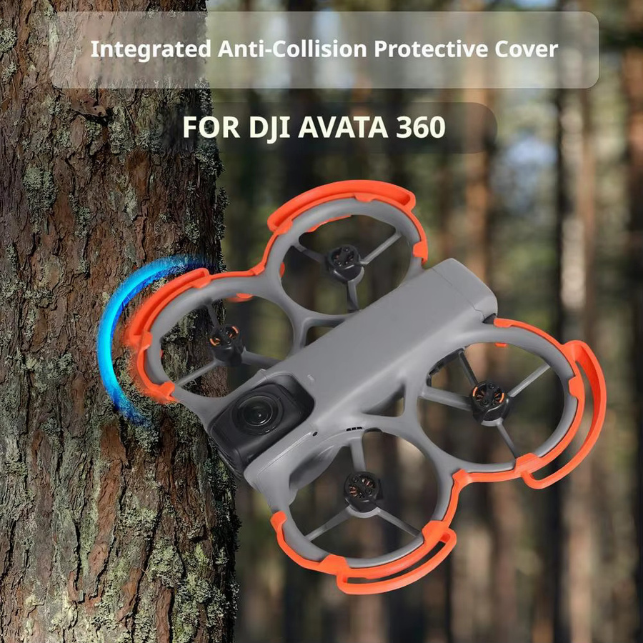 DJI Avata 360 Gimbal Bumper PTZ Objektiv-Sturzschutzhalterung Drohnenzubehör in Grau und Orange - Bild 3