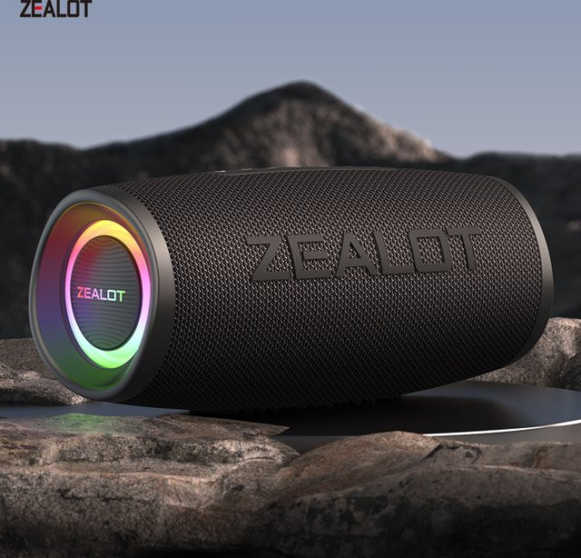 ZEALOT S56 Bluetooth-Lautsprecher in Schwarz mit 40 W Ausgangsleistung und IPX6 Wasserdichtigkeit für Outdoor und Camping - Bild 1