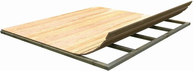 Karibu Fußboden für Gartenhäuser aus Holz in Braun, Sockelmaß: B: 199 cm, T: 152 cm - Bild 2