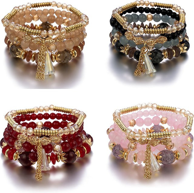 DAIPAN Armband Set, Glas, Perle, Bunt, Unisex - Bild 1
