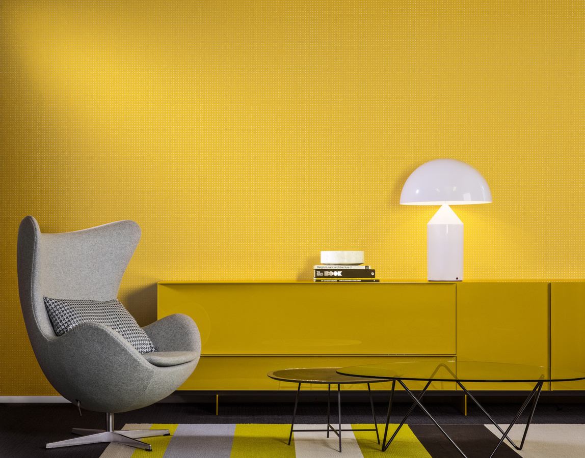 Arte International Wallpaper Dots 31022 Abstract Bauhaus Design in Yellow Colour of the Sun mit High-Gloss-Finish und Vliesqualität - Bild 1