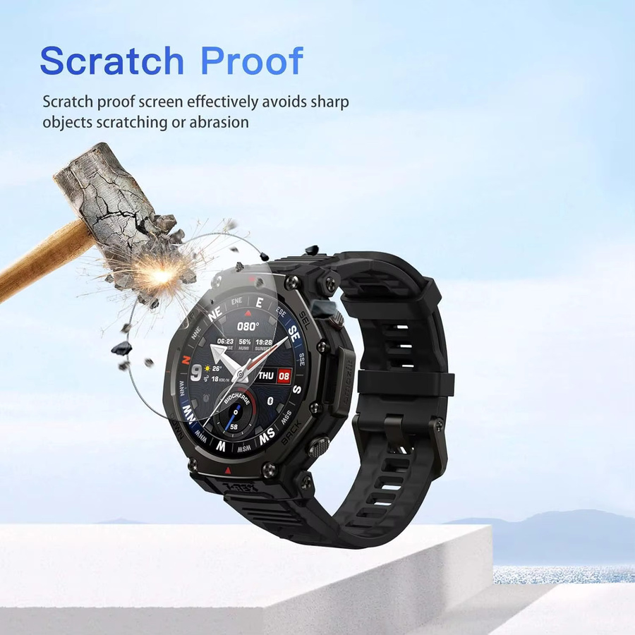 Displayschutzfolie Amazfit T-Rex 3, Silikon, transparent - Bild 3