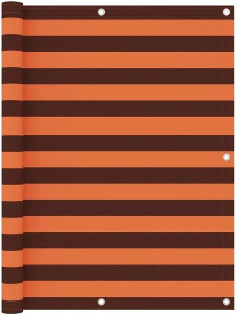 vidaXL Balkon-Sichtschutz aus Oxford-Gewebe in Orange-Braun, Höhe: 120 cm, Breite: 500 cm - Bild 1