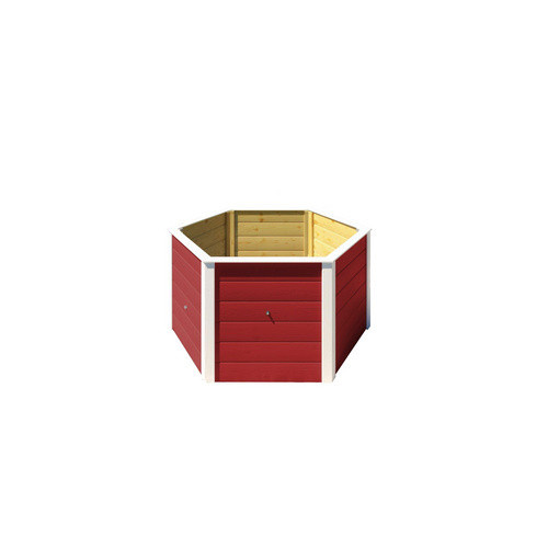 WEKA Elementhochbeet 6-Eck aus Holz in Rot, B/T/H: 143 x 120 x 68,5 cm - Bild 3