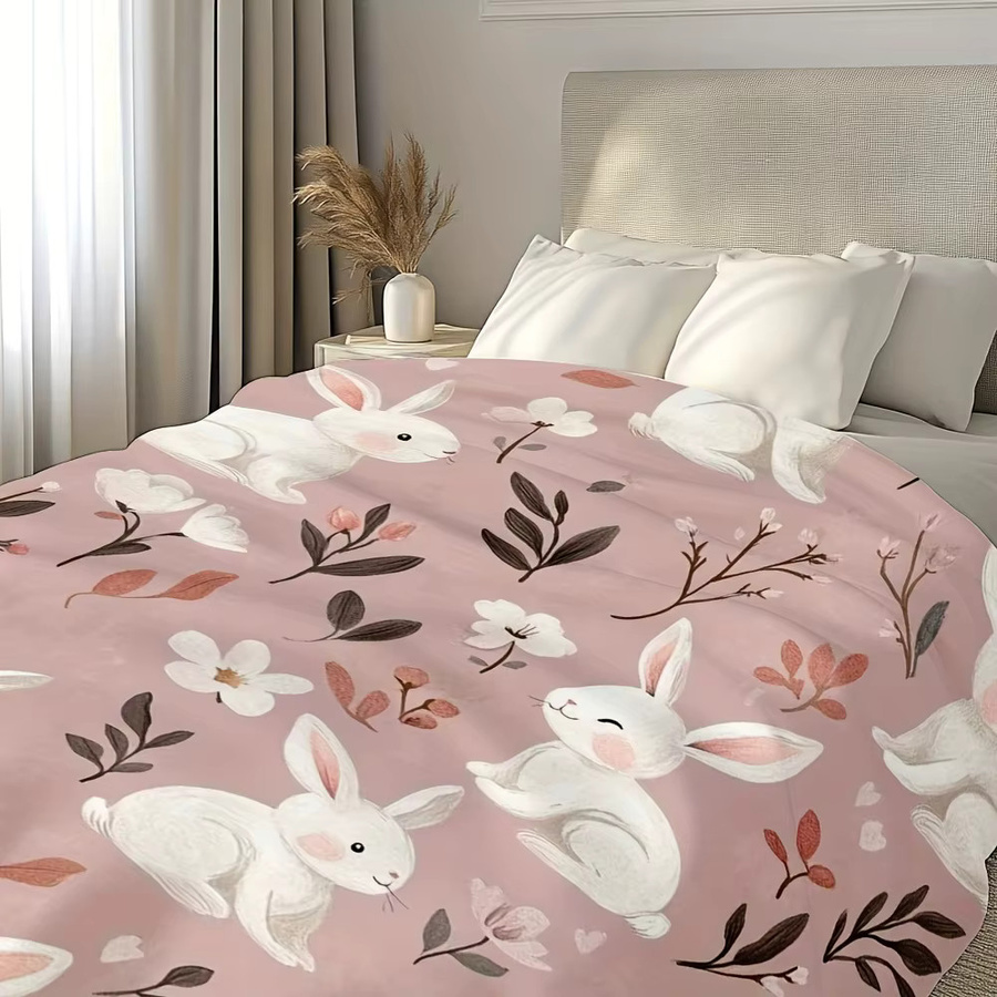 VIKAMA Osterhase Gartenkissen aus weichem Flanell für Sofa, Bett und Heimdekoration - Bild 2