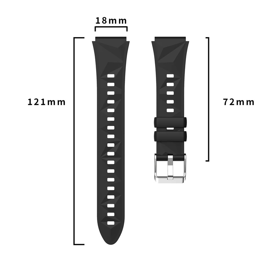 Uhrenarmband Silikon, Schwarz, Unisex - Bild 2